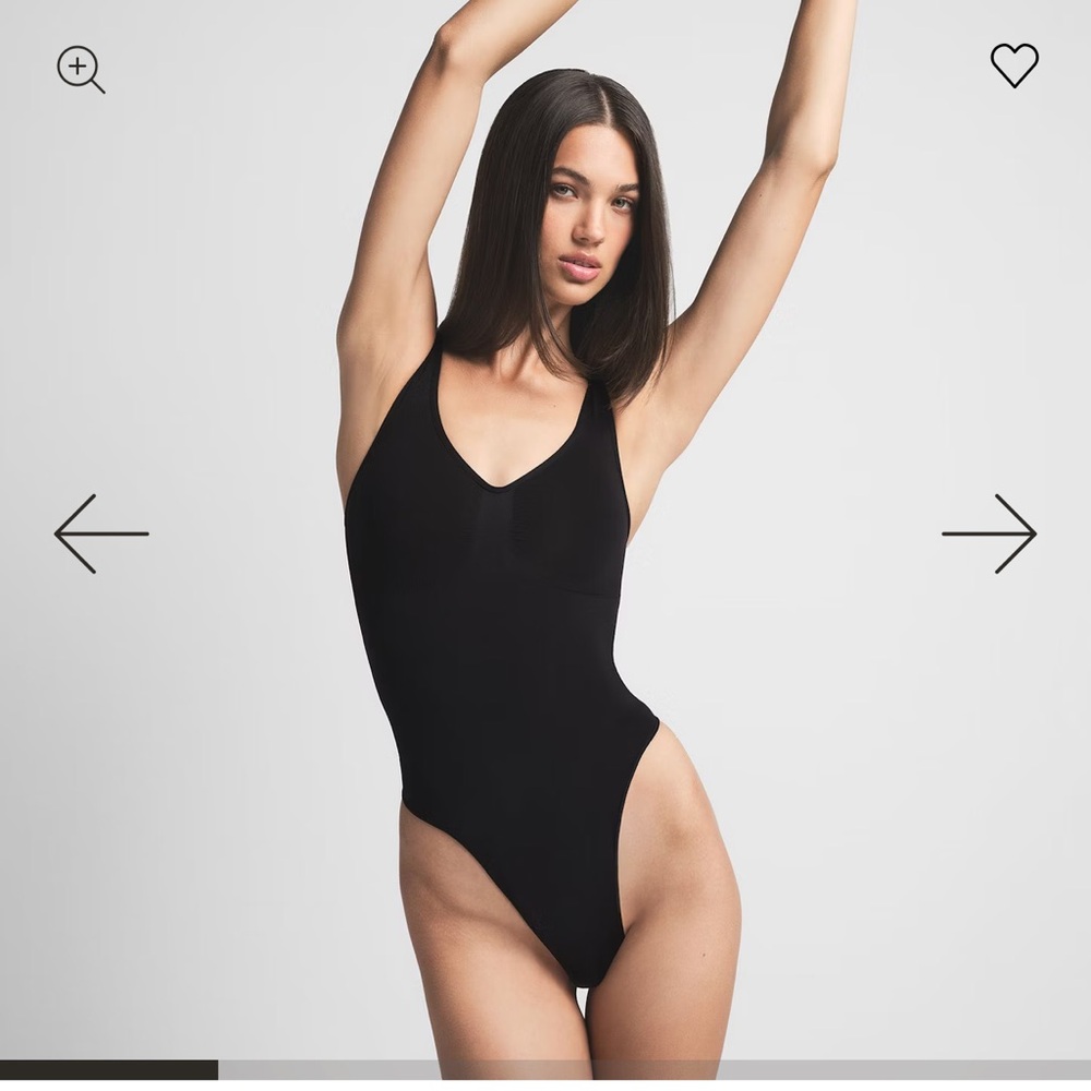SKIMS Black Shapewear Bodysuit